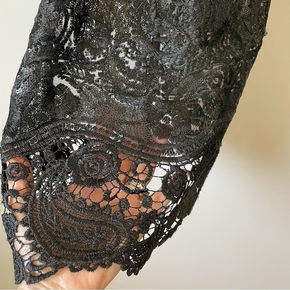 Dress The Population Lelani Mini-Illusion Corded Lace Dress, Sz XS - Picture 6 of 8